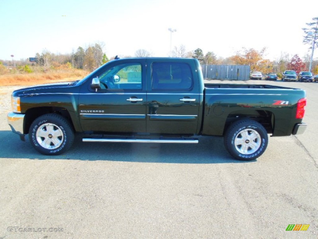 2013 Silverado 1500 LT Crew Cab - Fairway Metallic / Light Cashmere/Dark Cashmere photo #3