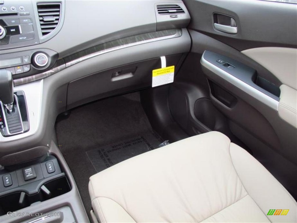 2013 CR-V EX-L AWD - Urban Titanium Metallic / Beige photo #7