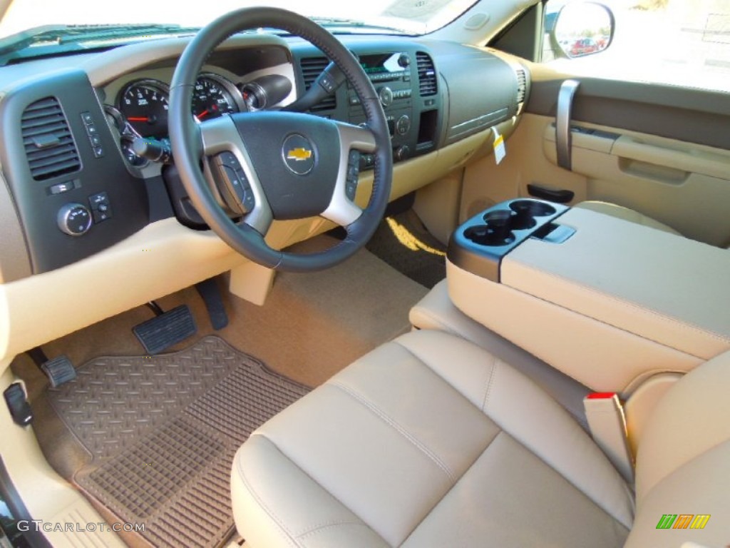 Light Cashmere/Dark Cashmere Interior 2013 Chevrolet Silverado 1500 LT Crew Cab Photo #74105781