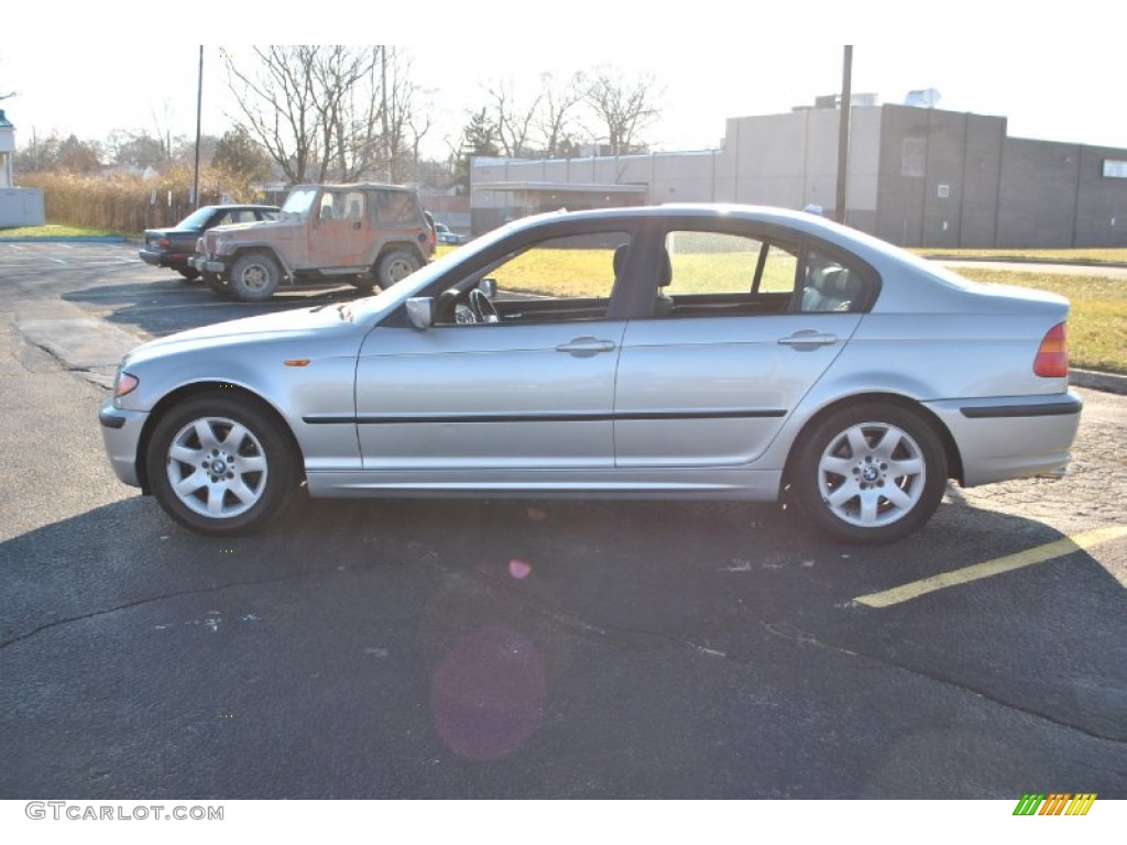 2004 3 Series 325i Sedan - Titanium Silver Metallic / Black photo #3