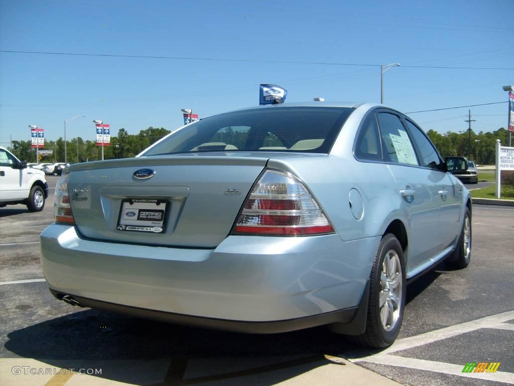2008 Taurus SEL - Light Ice Blue Metallic / Camel photo #3