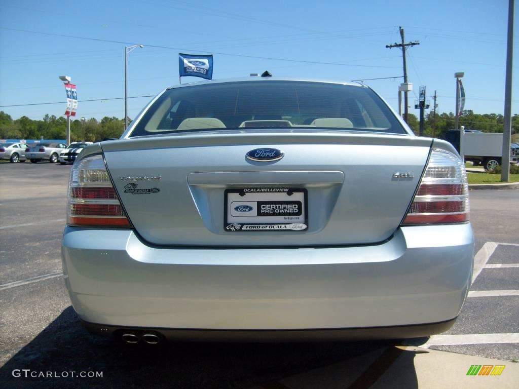 2008 Taurus SEL - Light Ice Blue Metallic / Camel photo #4