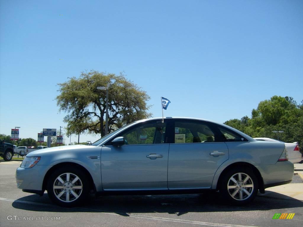 2008 Taurus SEL - Light Ice Blue Metallic / Camel photo #6