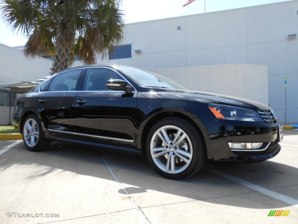 2013 Passat V6 SEL - Black / Cornsilk Beige photo #1