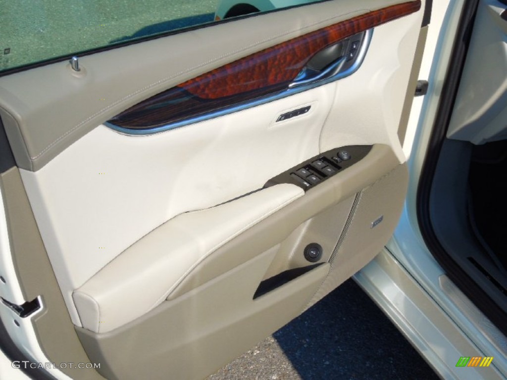2013 Cadillac XTS Platinum FWD Very Light Platinum/Dark Urban/Cocoa Opus Full Leather Door Panel Photo #74107288
