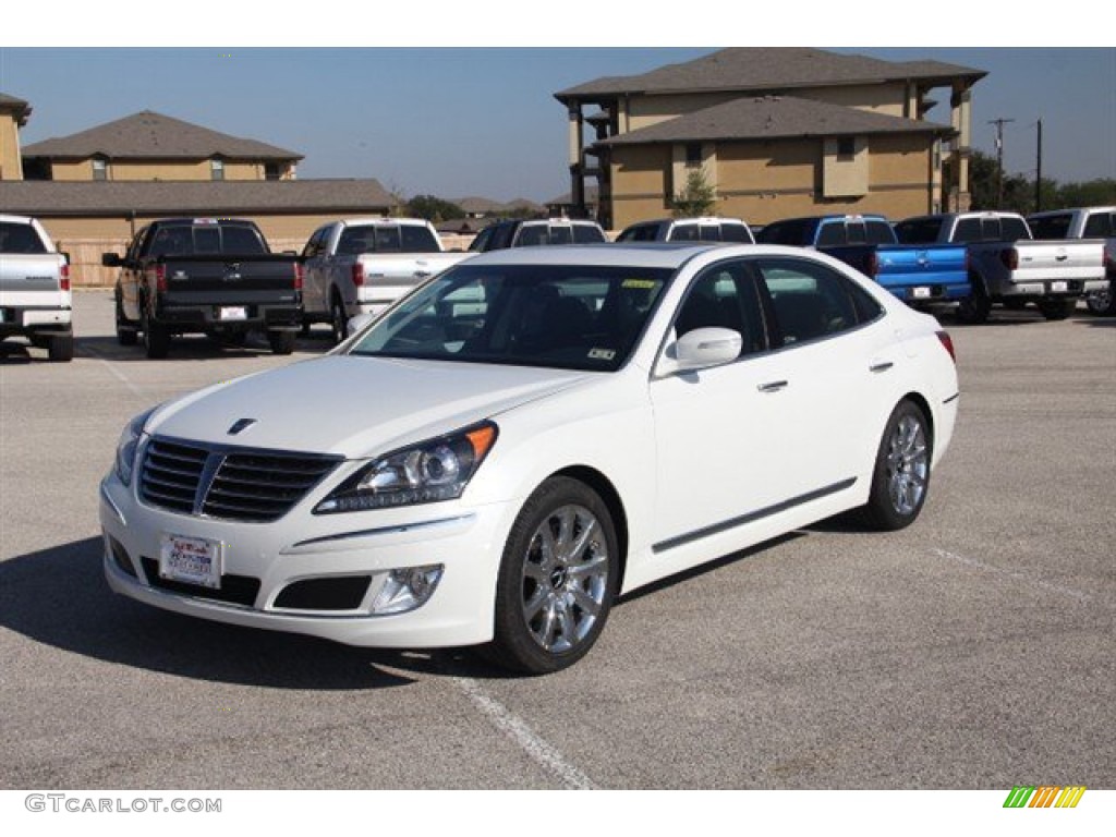 White Satin Pearl 2013 Hyundai Equus Signature Exterior Photo #74107540