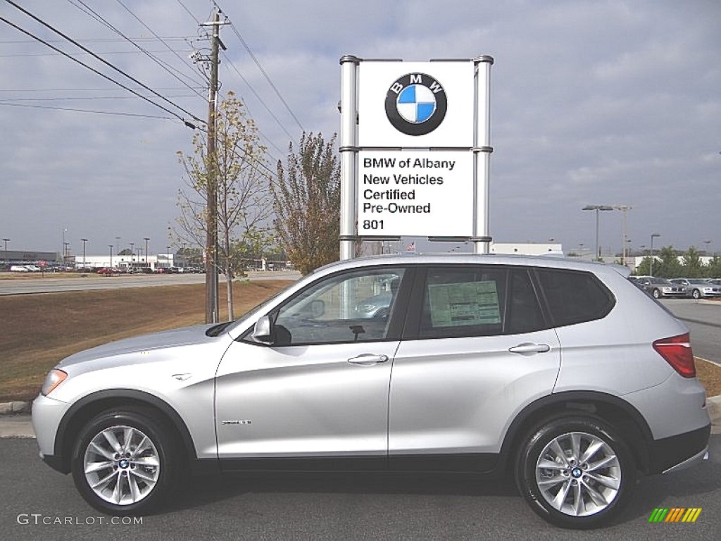 2013 X3 xDrive 28i - Titanium Silver Metallic / Black photo #1