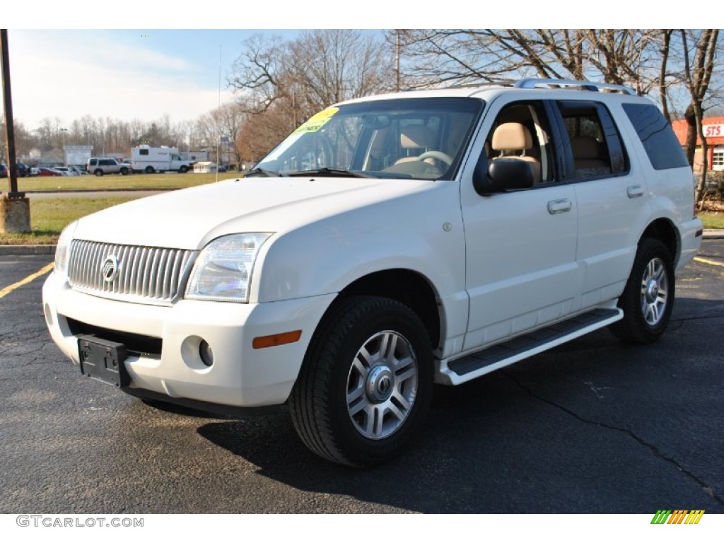 2004 Mountaineer V8 Premier AWD - Ceramic White Pearl / Medium Dark Parchment photo #1