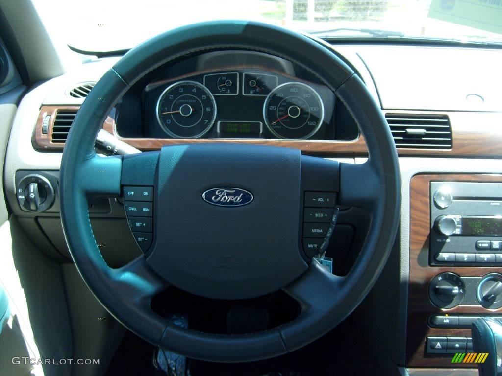 2008 Taurus SEL - Light Ice Blue Metallic / Camel photo #21