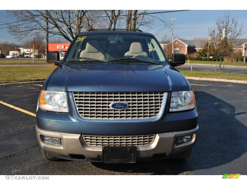 2003 Expedition Eddie Bauer 4x4 - Medium Wedgewood Blue Metallic / Medium Parchment photo #2