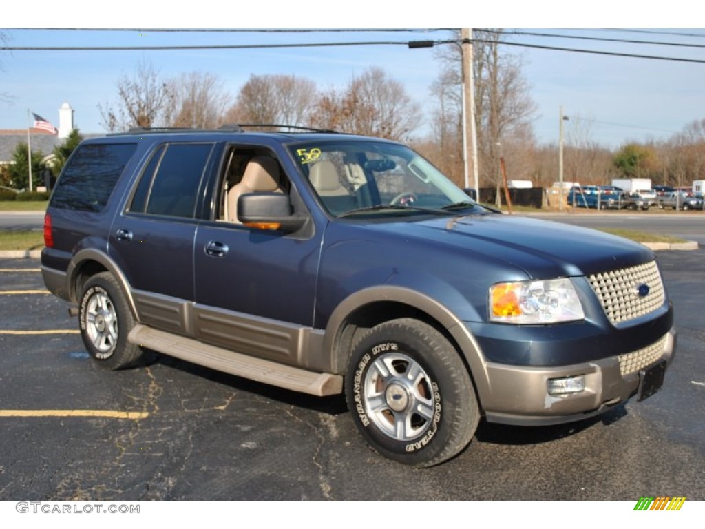 2003 Expedition Eddie Bauer 4x4 - Medium Wedgewood Blue Metallic / Medium Parchment photo #7