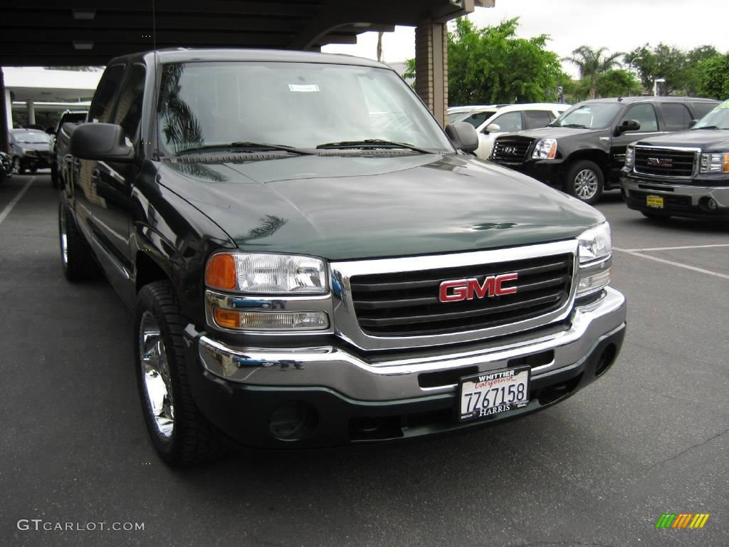 2006 Sierra 1500 SL Crew Cab - Polo Green Metallic / Dark Pewter photo #1