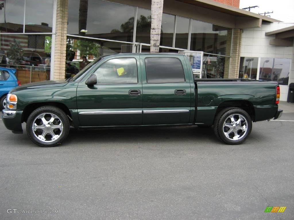 2006 Sierra 1500 SL Crew Cab - Polo Green Metallic / Dark Pewter photo #4