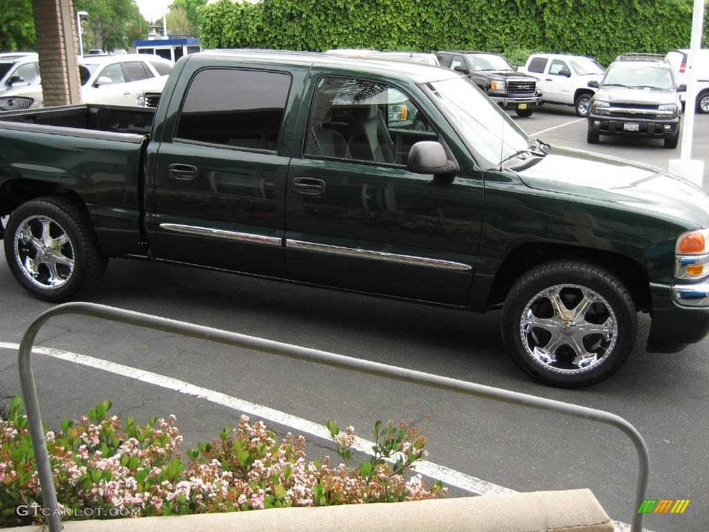 2006 Sierra 1500 SL Crew Cab - Polo Green Metallic / Dark Pewter photo #8