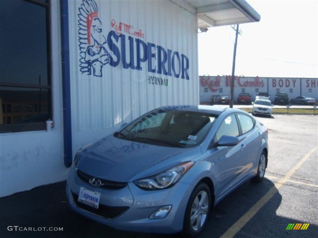 2013 Elantra GLS - Blue Sky Metallic / Beige photo #1
