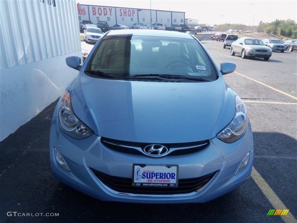 2013 Elantra GLS - Blue Sky Metallic / Beige photo #2