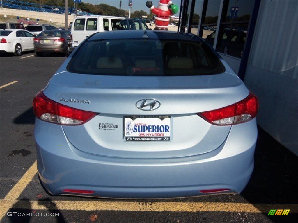 2013 Elantra GLS - Blue Sky Metallic / Beige photo #6