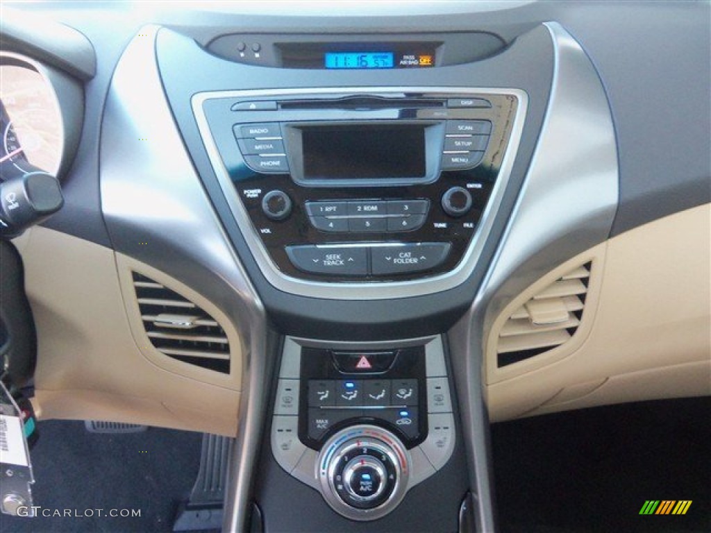 2013 Elantra GLS - Blue Sky Metallic / Beige photo #13