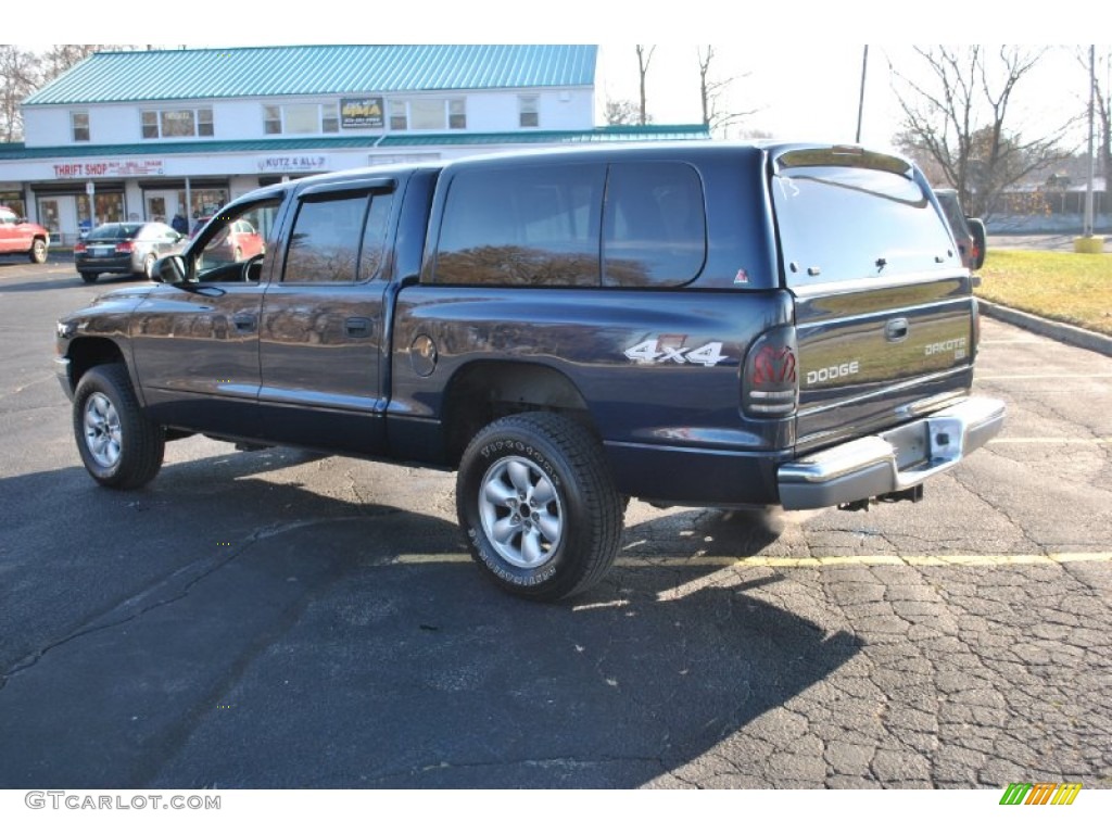 2003 Dakota SLT Quad Cab 4x4 - Patriot Blue Pearl / Dark Slate Gray photo #4