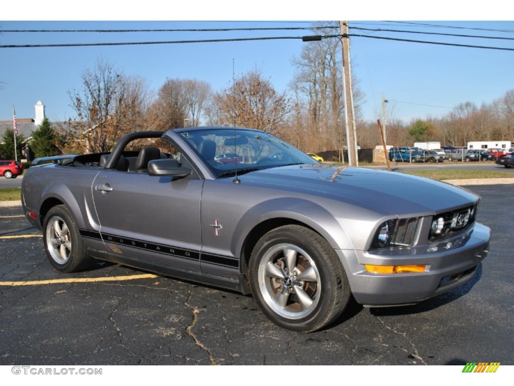 2006 Mustang V6 Premium Convertible - Tungsten Grey Metallic / Dark Charcoal photo #7