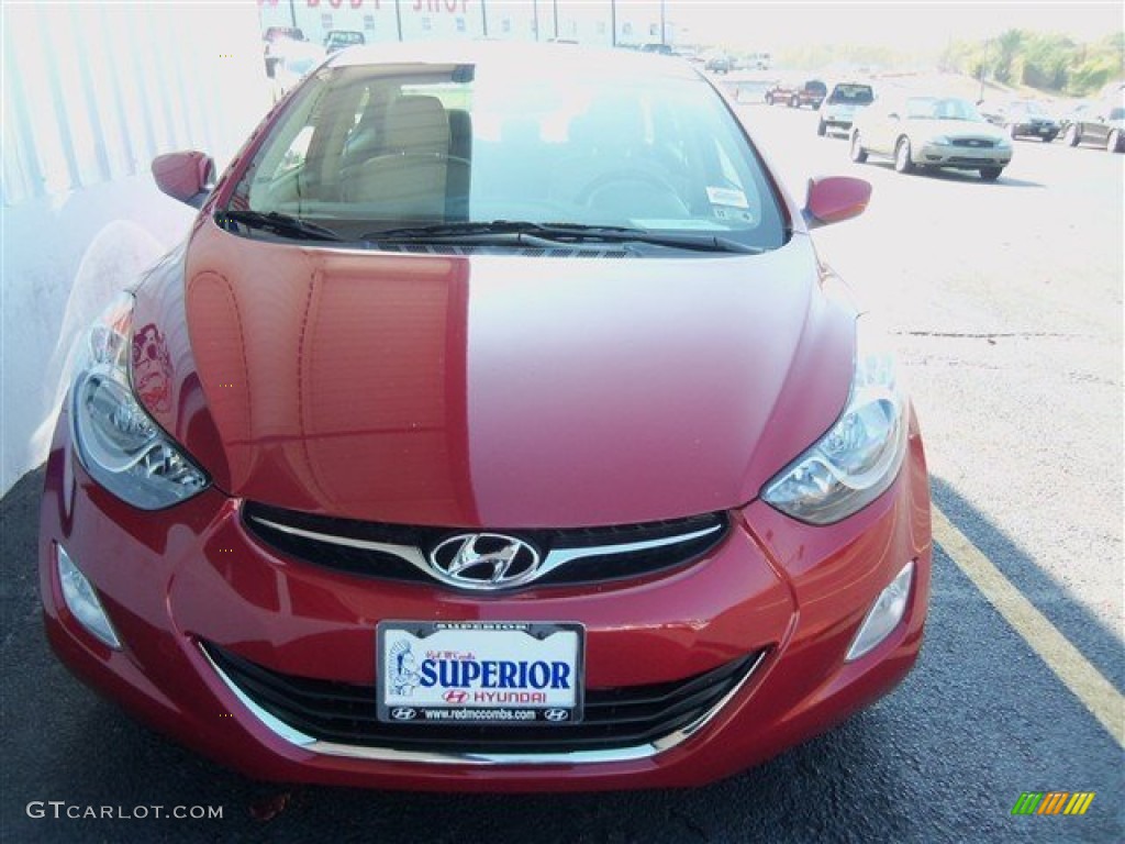 2013 Elantra GLS - Red Allure / Beige photo #2