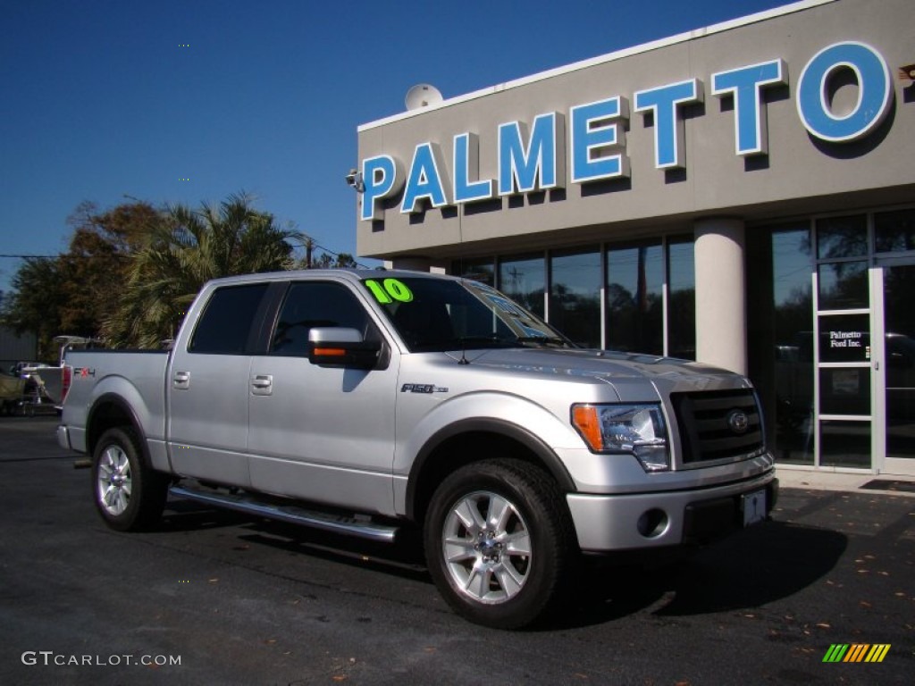 2010 F150 FX4 SuperCrew 4x4 - Ingot Silver Metallic / Black photo #2