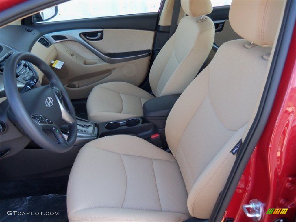 2013 Elantra GLS - Red Allure / Beige photo #9