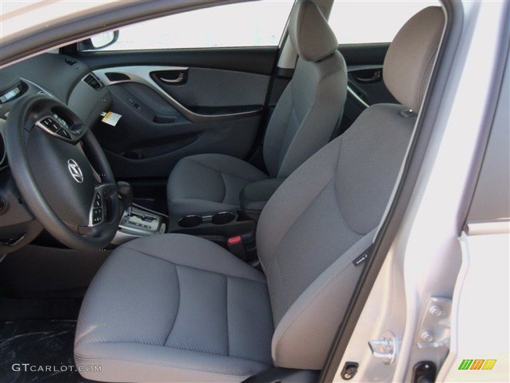 2013 Elantra GLS - Shimmering Air Silver / Gray photo #8