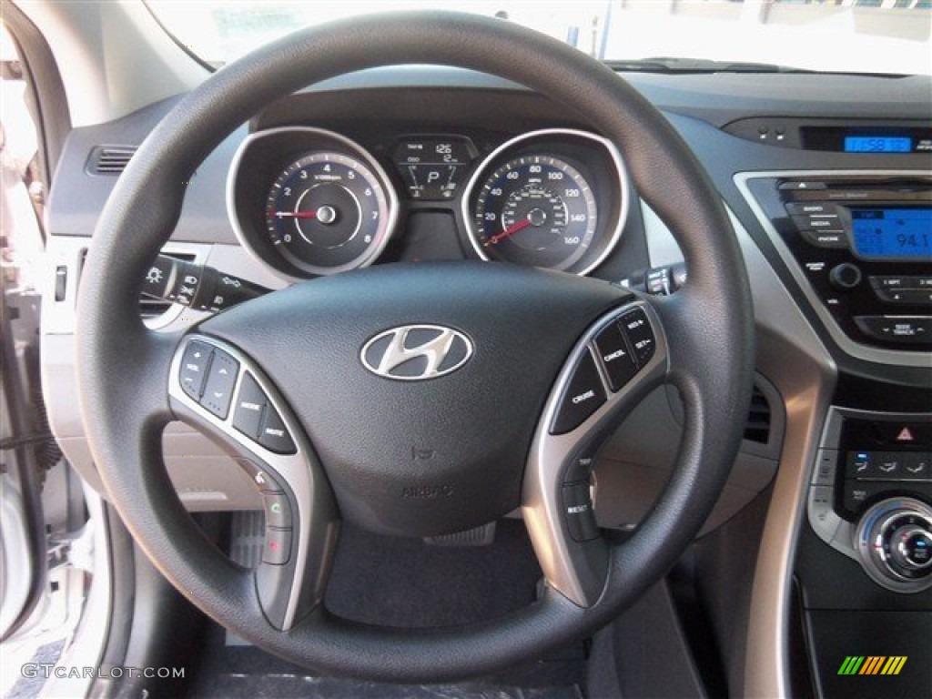 2013 Elantra GLS - Shimmering Air Silver / Gray photo #11