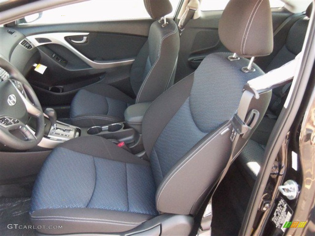 2013 Elantra Coupe GS - Black Noir Pearl / Beige photo #10
