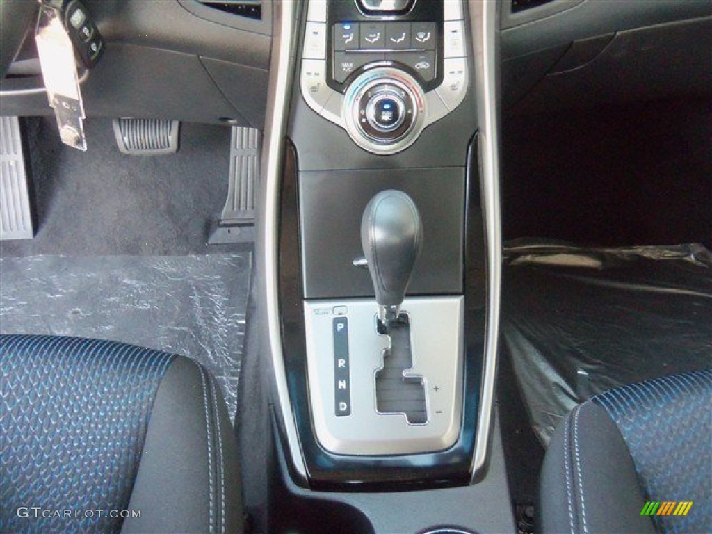 2013 Elantra Coupe GS - Black Noir Pearl / Beige photo #13