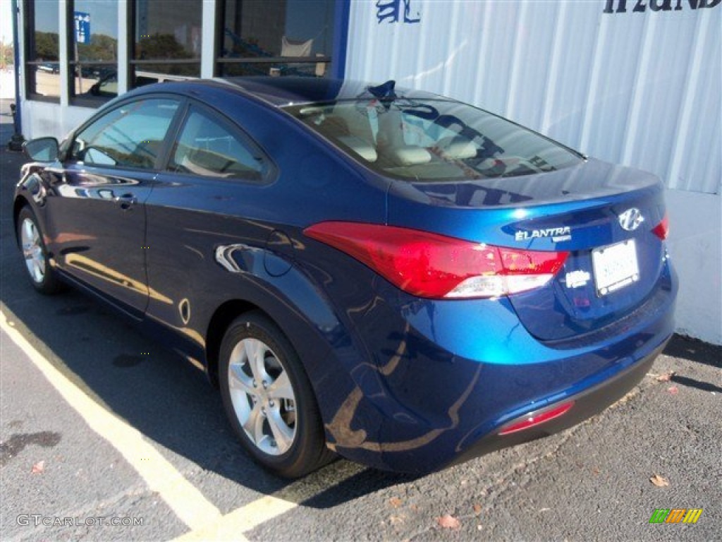 2013 Elantra Coupe GS - Atlantic Blue / Gray photo #5