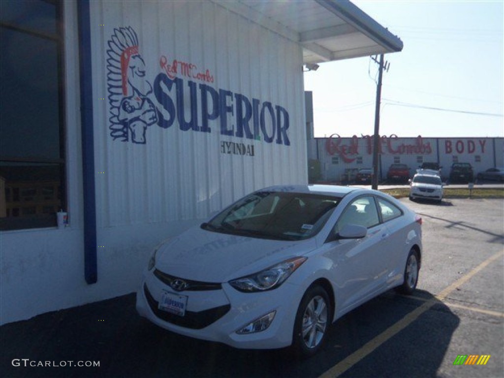 2013 Elantra Coupe GS - Monaco White / Gray photo #1