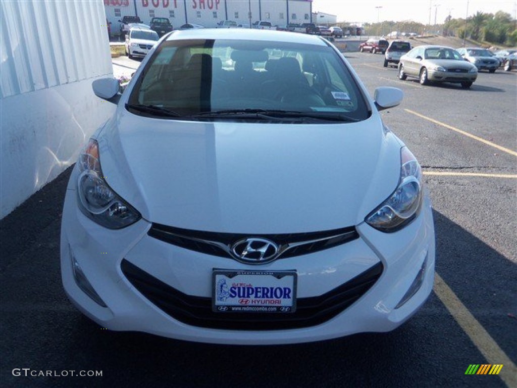 2013 Elantra Coupe GS - Monaco White / Gray photo #2