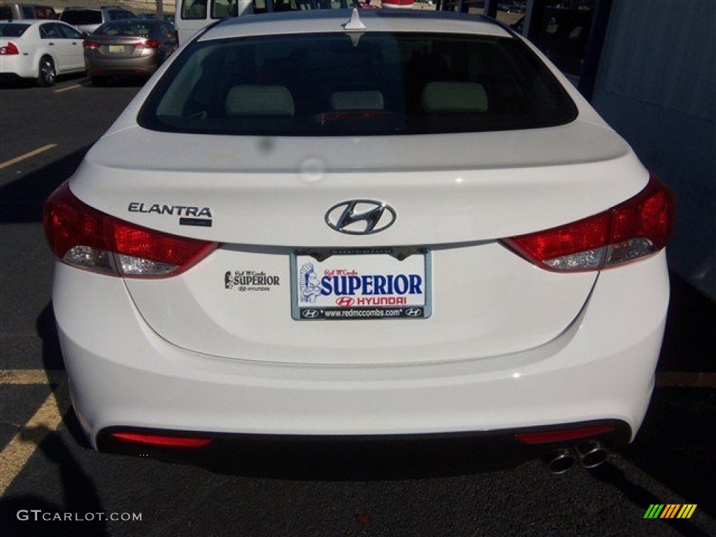 2013 Elantra Coupe GS - Monaco White / Gray photo #6