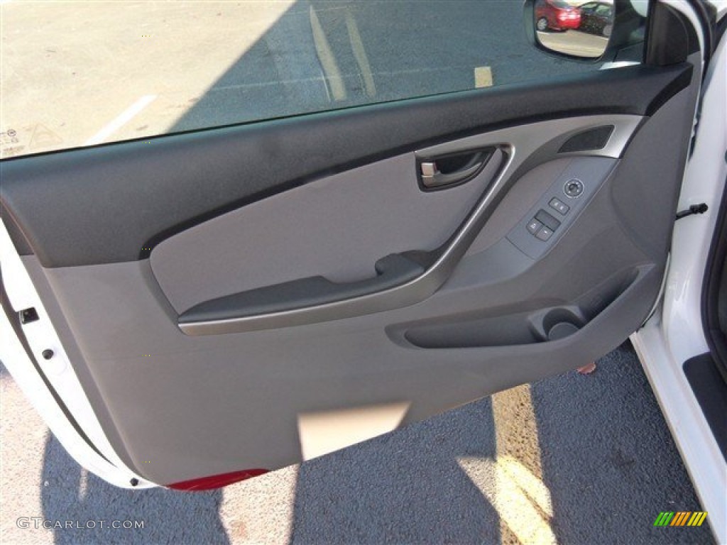 2013 Elantra Coupe GS - Monaco White / Gray photo #7