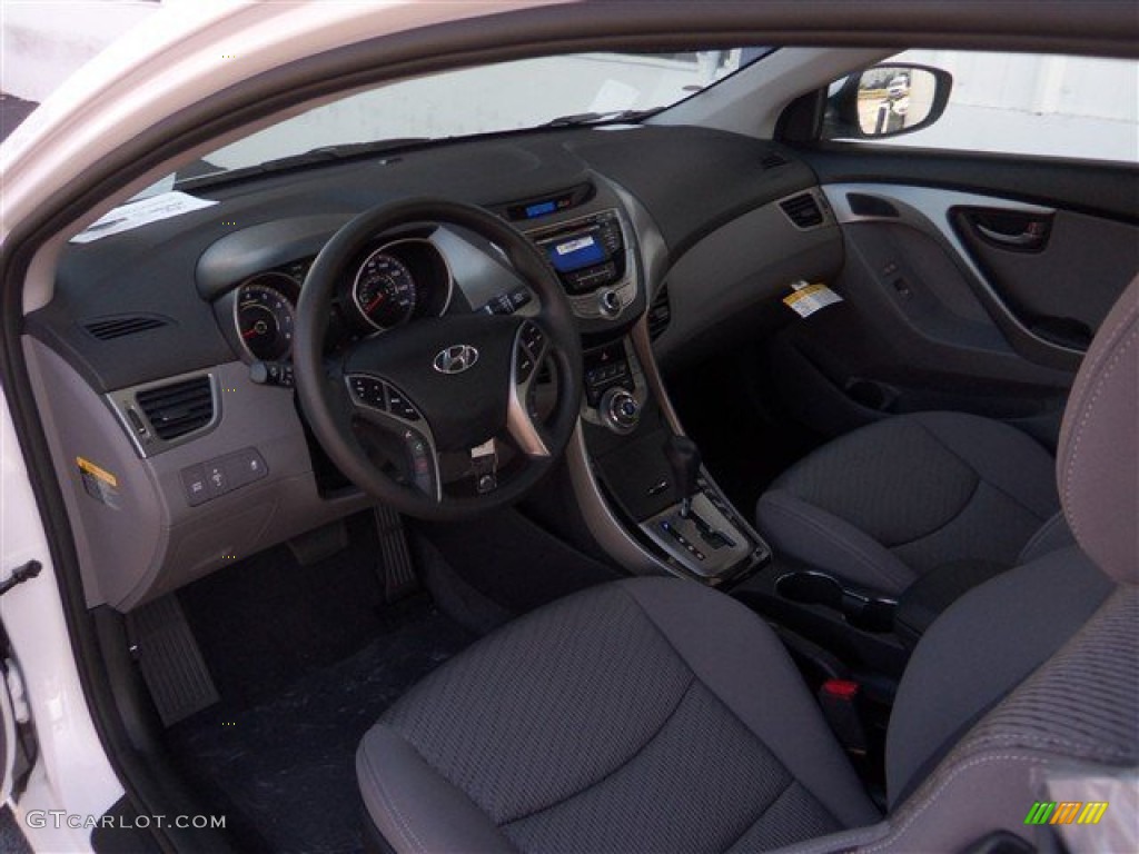 2013 Elantra Coupe GS - Monaco White / Gray photo #8