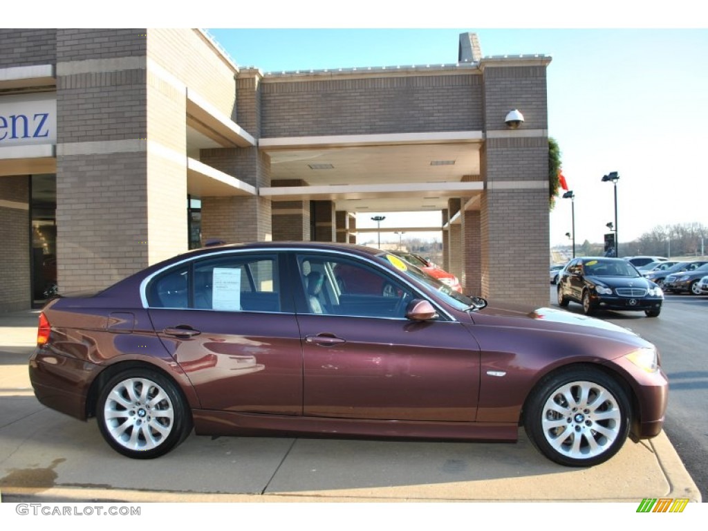 2007 3 Series 335i Sedan - Barrique Red Metallic / Black photo #8