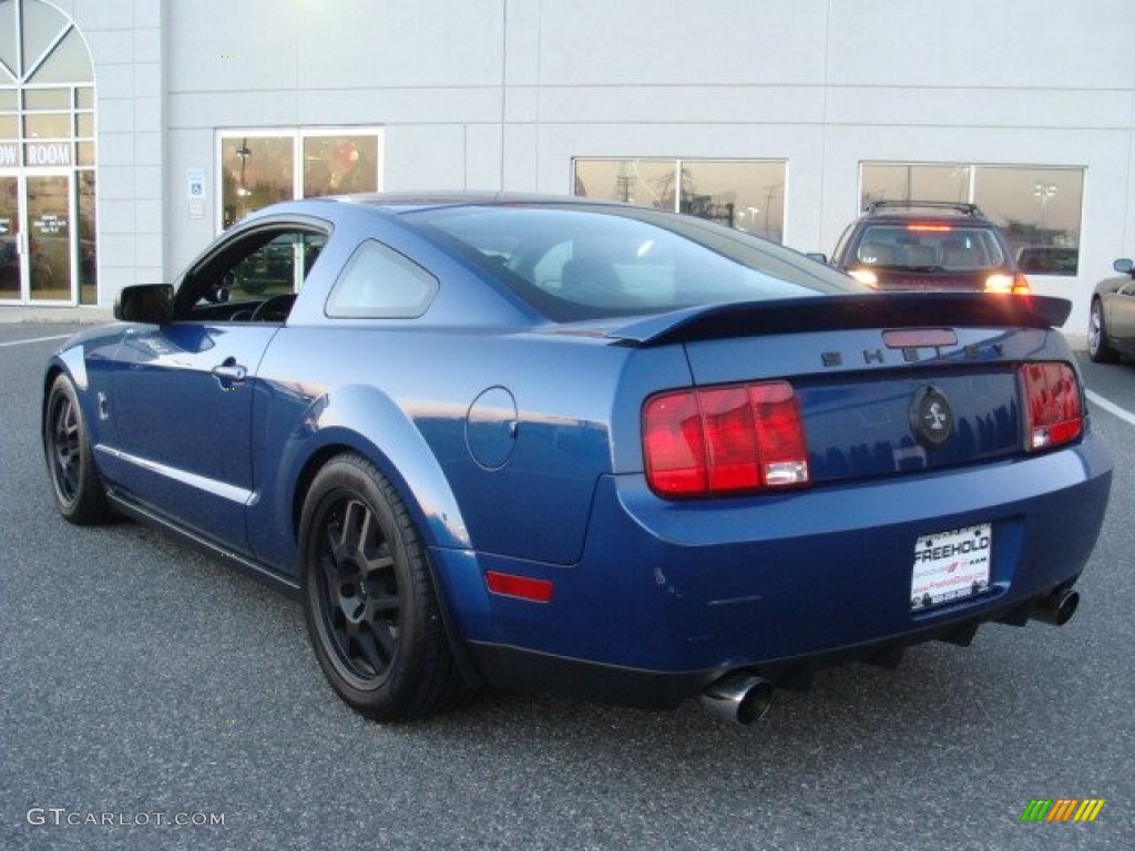 2008 Mustang Shelby GT500 Coupe - Vista Blue Metallic / Black photo #4