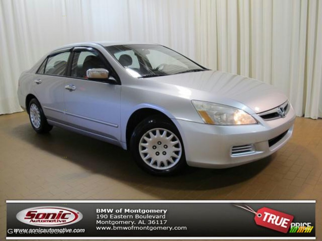 2006 Accord Value Package Sedan - Alabaster Silver Metallic / Black photo #1