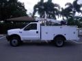Oxford White 2003 Ford F450 Super Duty XL Regular Cab 4x4 Utility Crane Truck Exterior