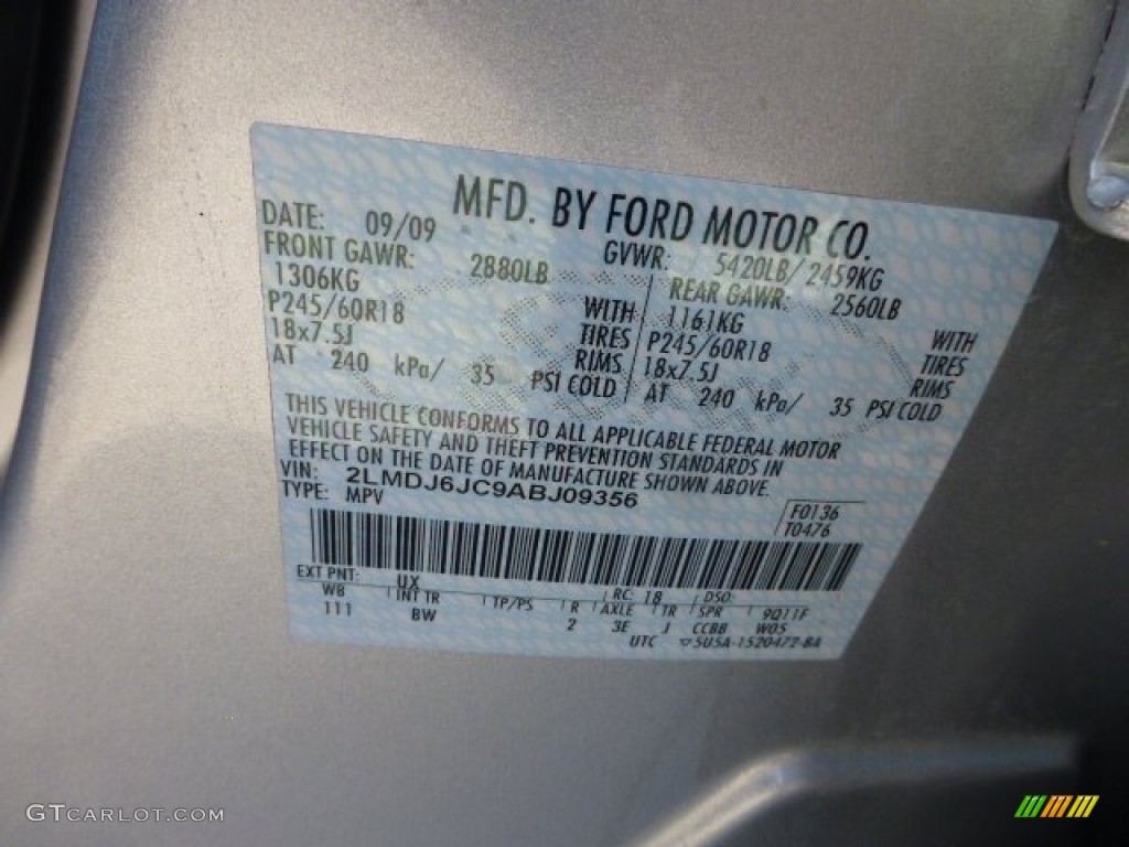 2010 MKX FWD - Ingot Silver Metallic / Charcoal Black photo #24