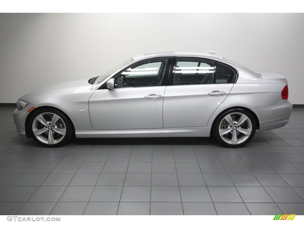 2011 3 Series 335i Sedan - Titanium Silver Metallic / Black photo #2