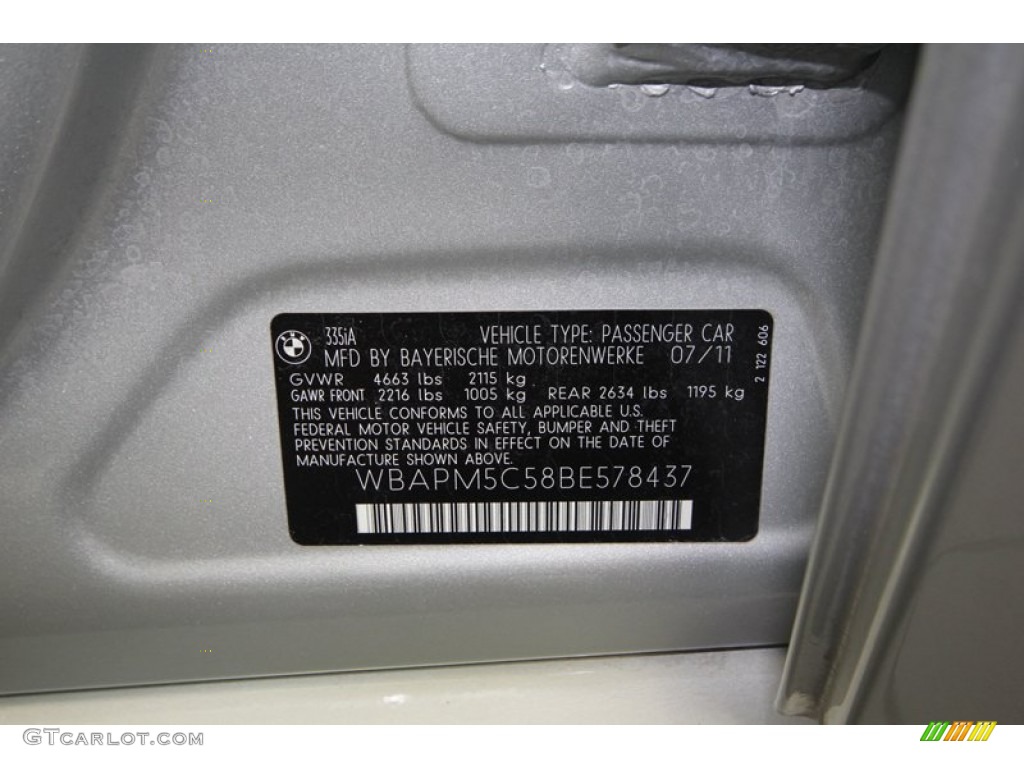 2011 3 Series 335i Sedan - Titanium Silver Metallic / Black photo #9