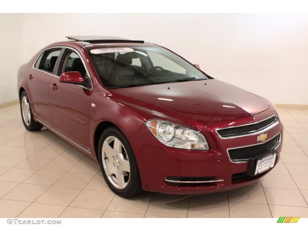 2008 Malibu LT Sedan - Red Jewel Tint Coat / Ebony photo #1