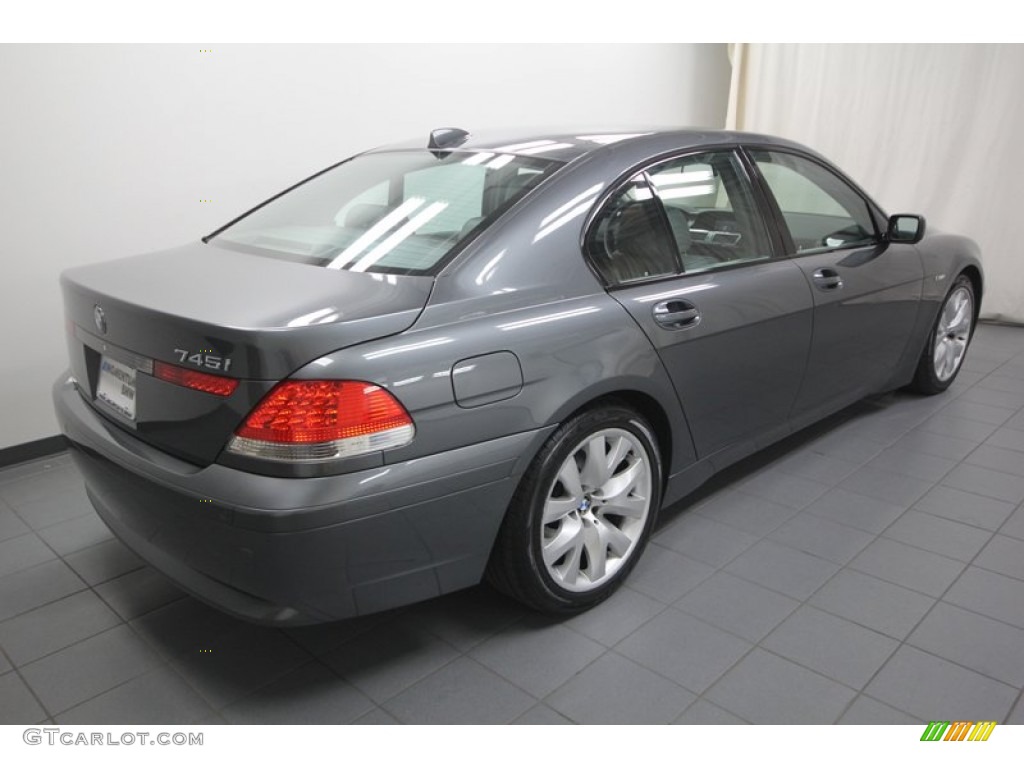 2004 7 Series 745i Sedan - Titanium Grey Metallic / Basalt Grey/Flannel Grey photo #10