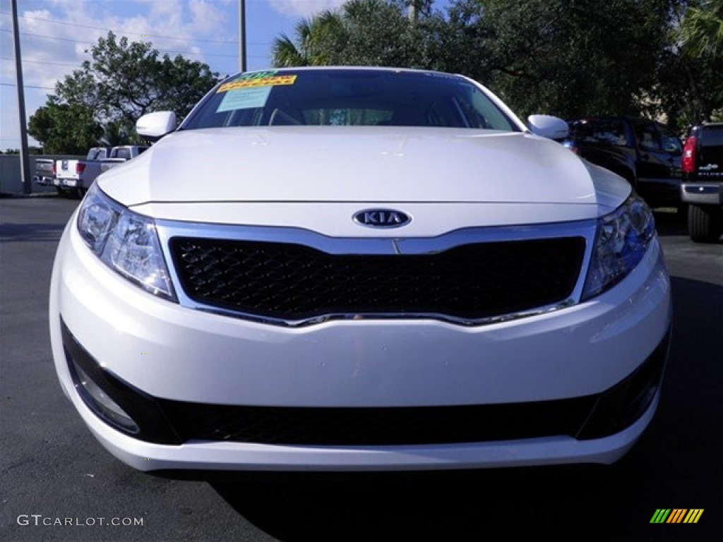 2012 Optima EX - Snow White Pearl / Gray photo #5