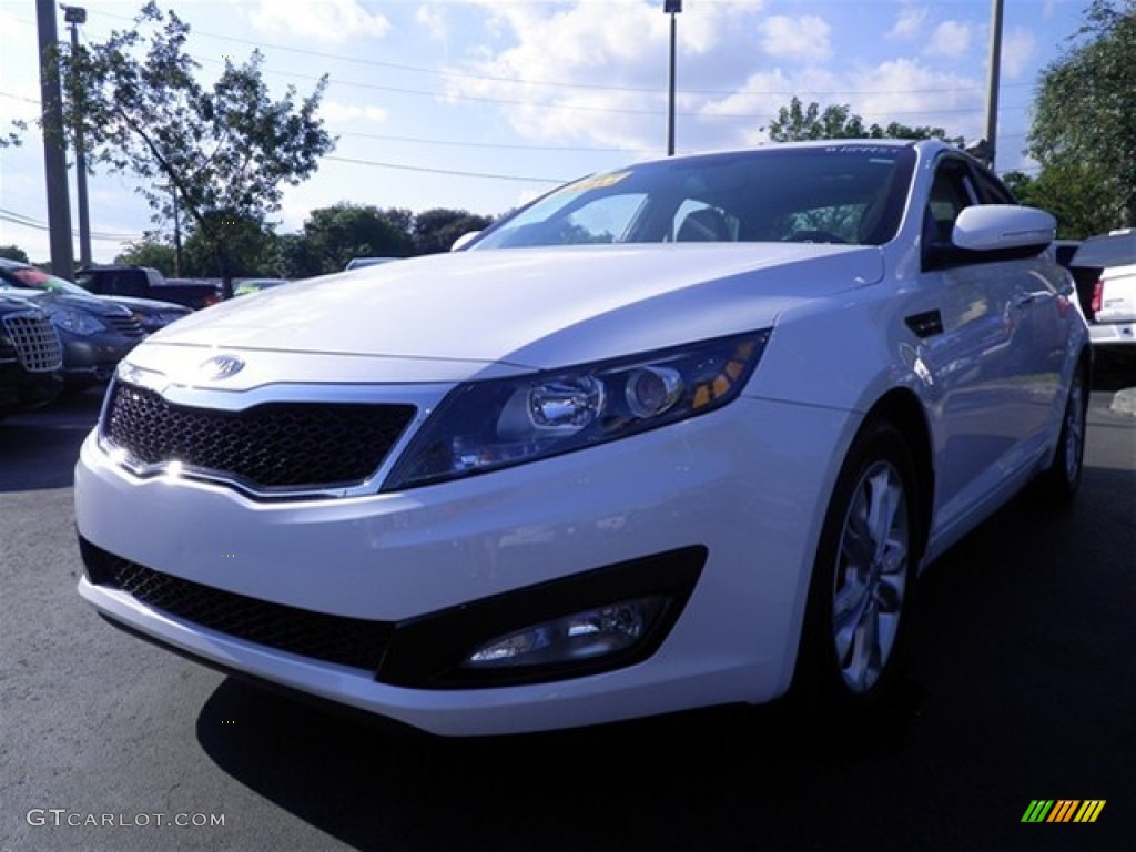 2012 Optima EX - Snow White Pearl / Gray photo #10