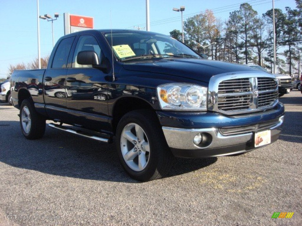 2008 Ram 1500 Big Horn Edition Quad Cab 4x4 - Patriot Blue Pearl / Medium Slate Gray photo #6