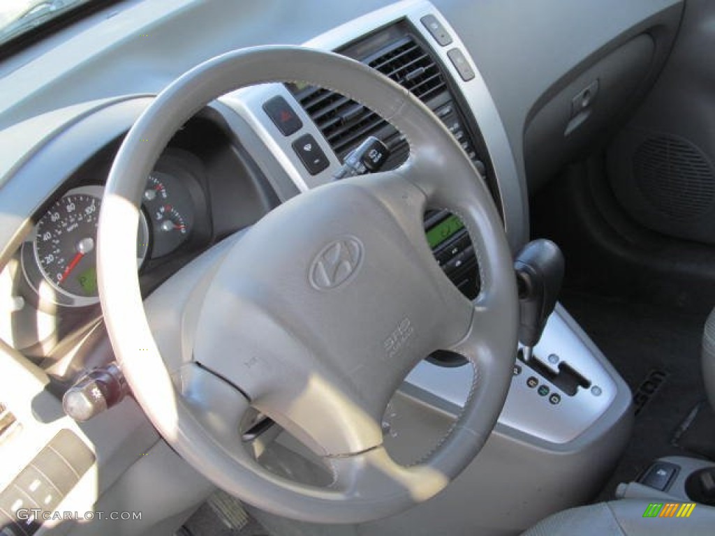 2007 Hyundai Tucson Limited 4WD Gray Steering Wheel Photo #74121887